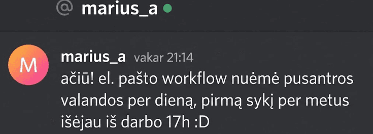 Discord privatus pokalbis — marius_a padėka po pirkimo